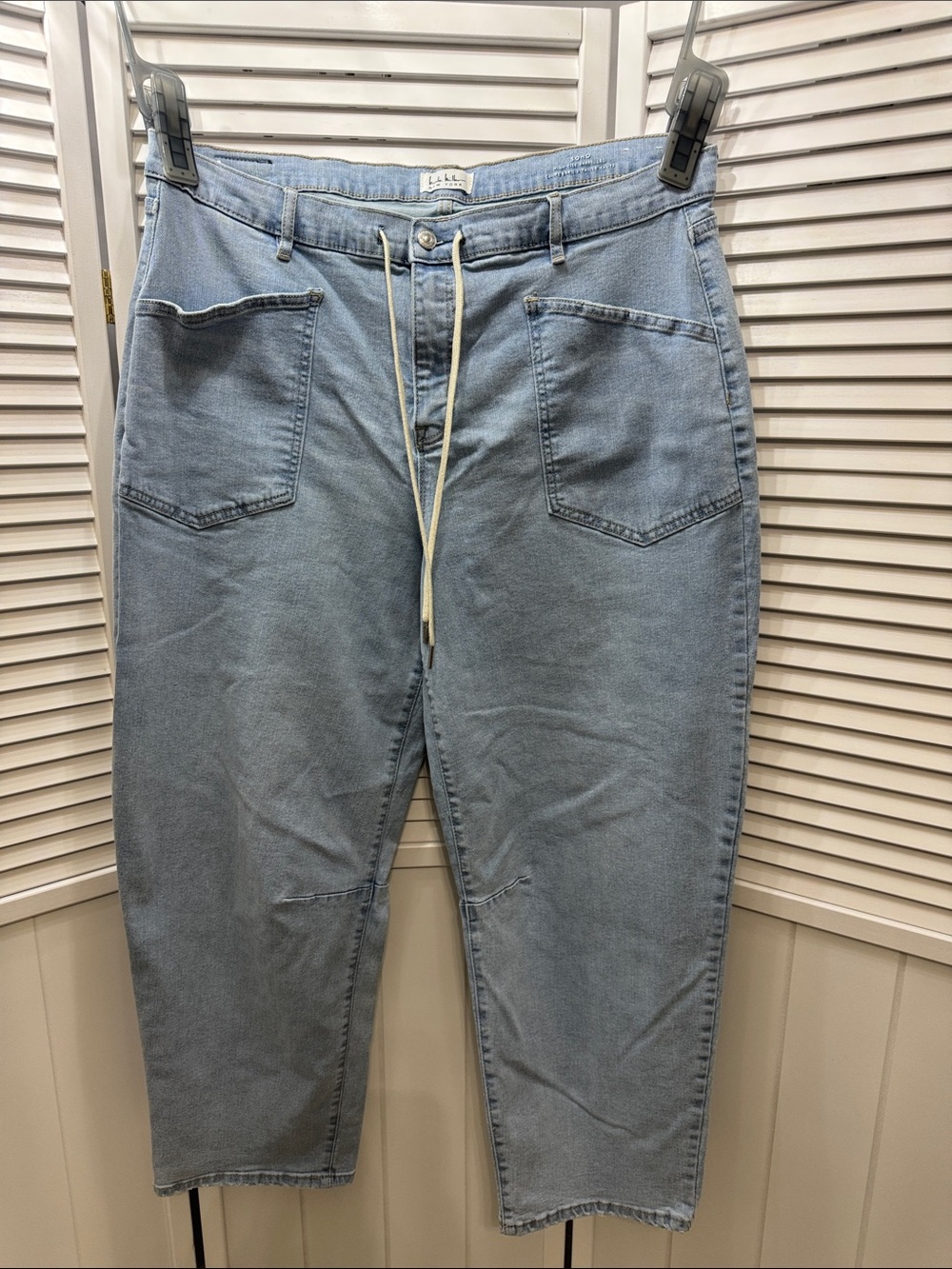 Light Blue  Denim Jogger Jeans with Drawstring